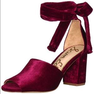Sam Edelman Odele Heeled Sandal, Cranberry Velvet
